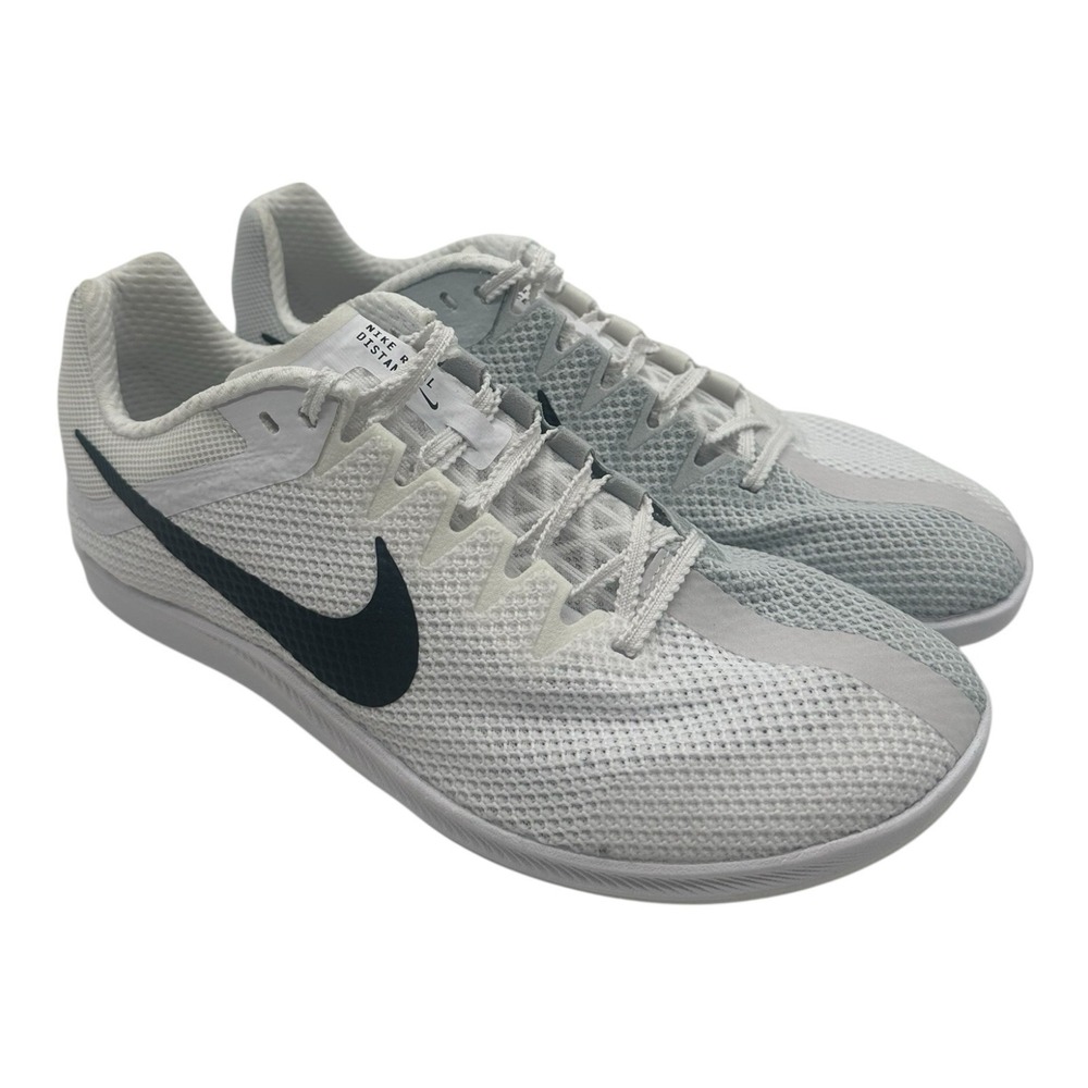 Nike Zoom Rival Distance Mens Track Spikes Shoes Mens 11 Womens 12.5 White Black